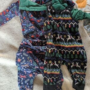 Hanna Andersson Festive Bundle. Romper & 2 Piece Set 12-18 Months